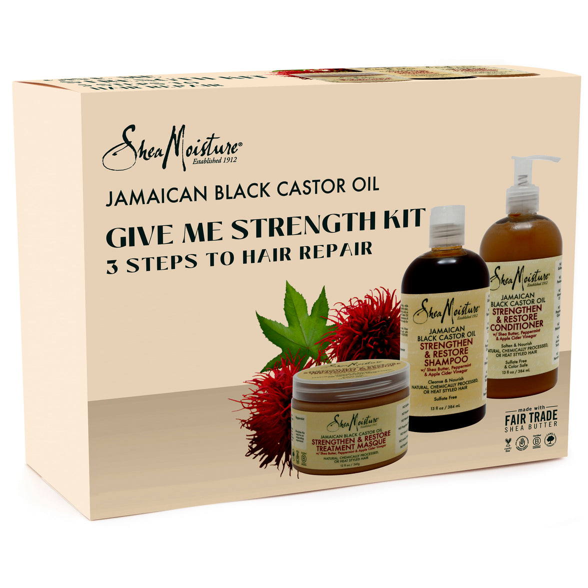 Jamaican Black Caster Oil Strengthen Kit 3pk