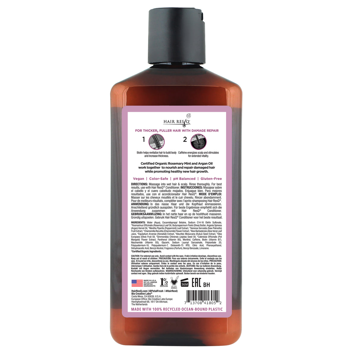 HAIR RESQ THICKENING + DAMAGE REPAIR SHAMPOO 335ML