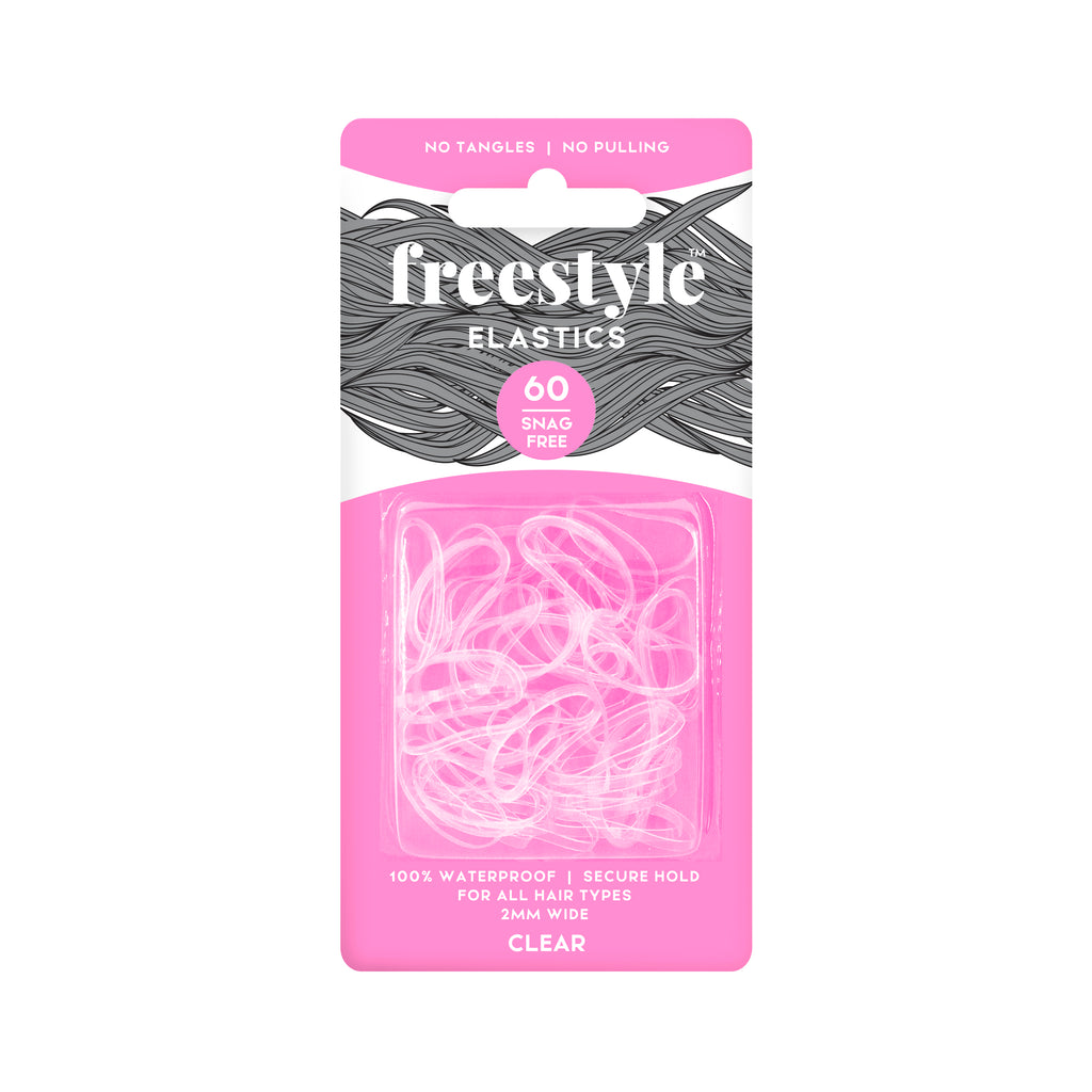 Freestyle Snag Free Elastics 2mm Wide - Clear