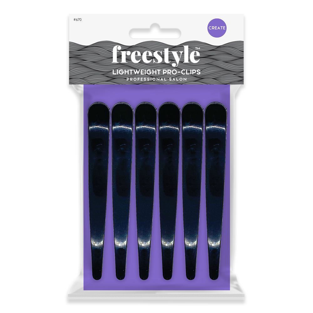 Freestyle Home Salon - Professional Lightweight Pro-Clips 6pc