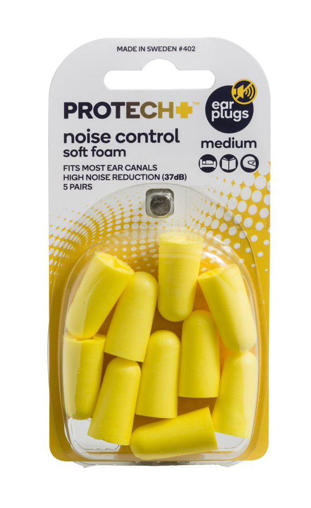 Protech Ear Plugs Noise Control Soft Foam Medium