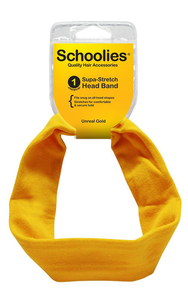Schoolies Supa-Stretch Headband 1pc - Unreal Gold