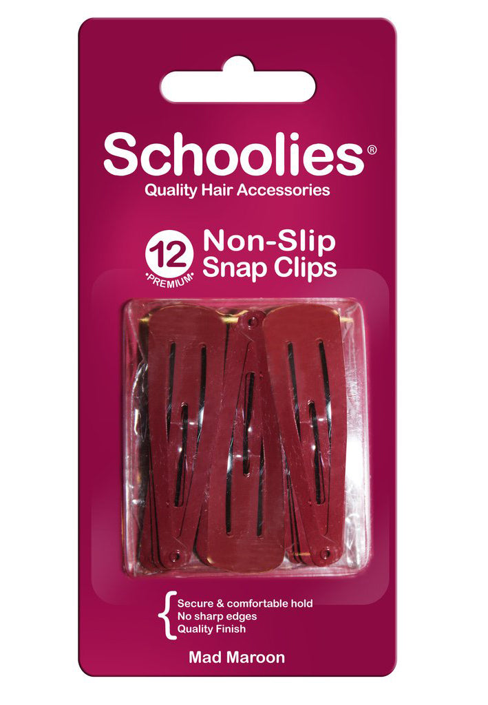 Schoolies Snap Clips 12pc - Mad Maroon