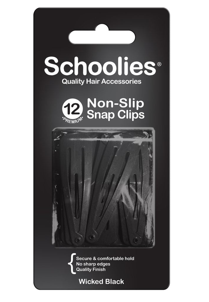 Schoolies Snap Clips 12pc - Wicked Black