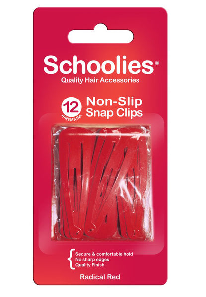 Schoolies Snap Clips 12pc - Radical Red