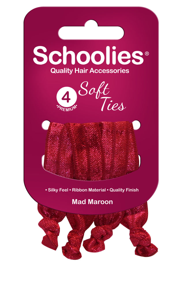Schoolies Soft Ties 4pc - Mad Maroon