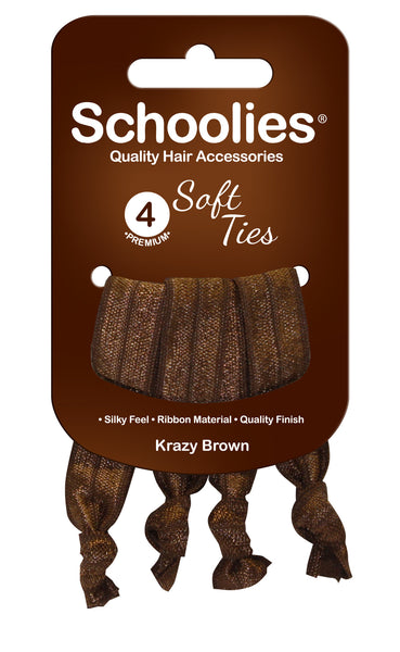 Schoolies Soft Ties 4pc - Krazy Brown