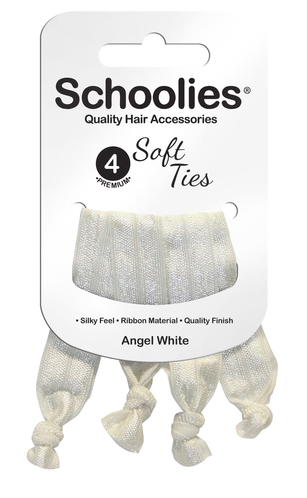Schoolies Soft Ties 4pc - Angel White