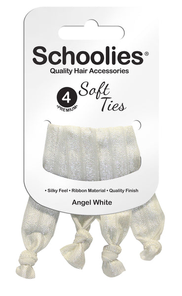 Schoolies Soft Ties 4pc - Angel White