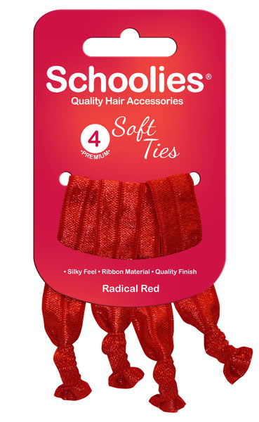 Schoolies Soft Ties 4pc - Radical Red