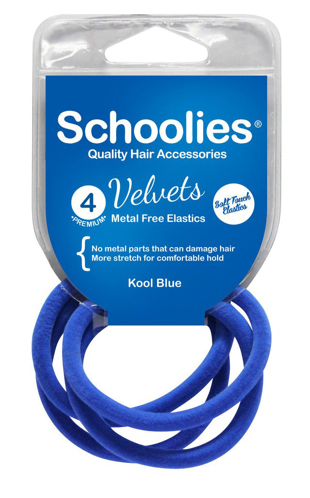 Schoolies Velvets 4pc - Kool Blue