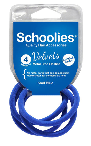 Schoolies Velvets 4pc - Kool Blue