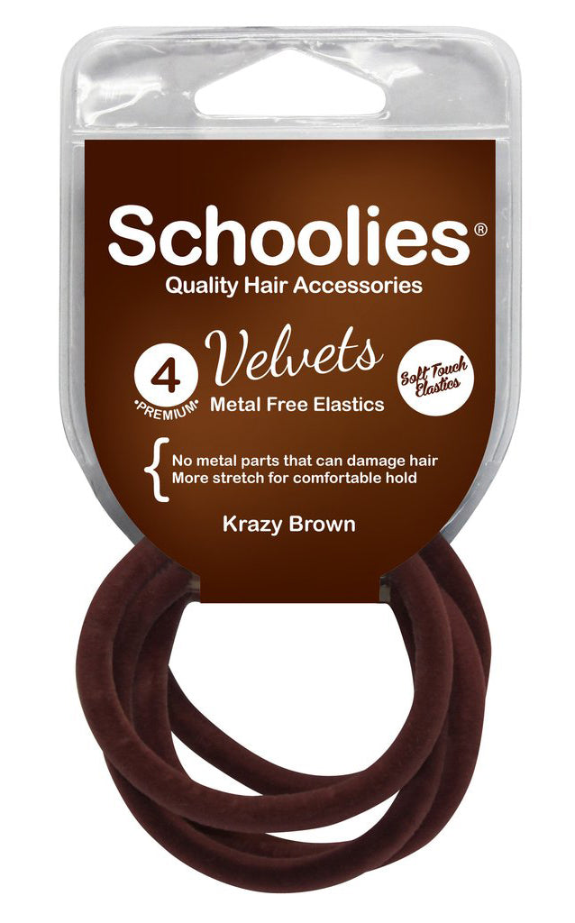 Schoolies Velvets 4pc - Krazy Brown