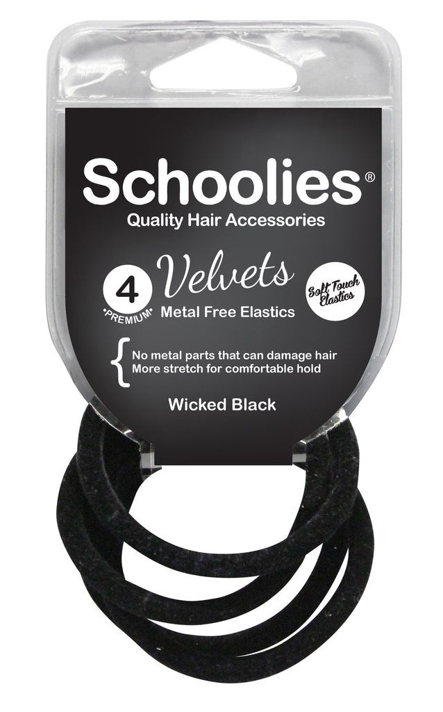 Schoolies Velvets 4pc - Wicked Black