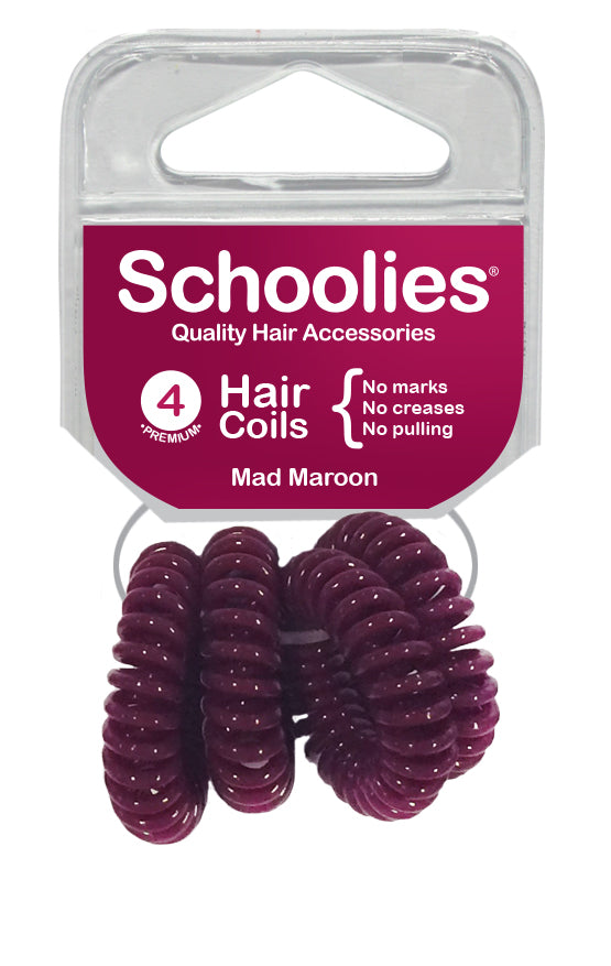 Schoolies Hair Coils - Mad Maroon