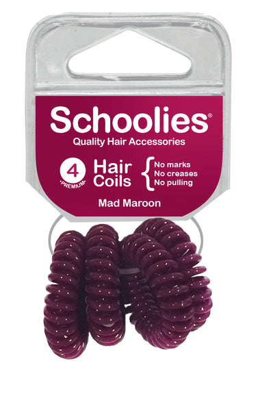 Schoolies Hair Coils - Mad Maroon