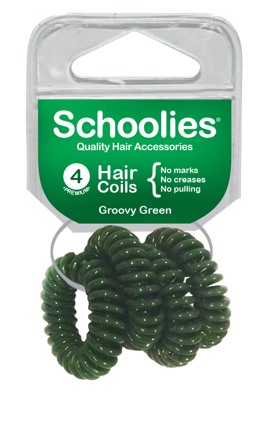 Schoolies Hair Coils - Groovy Green
