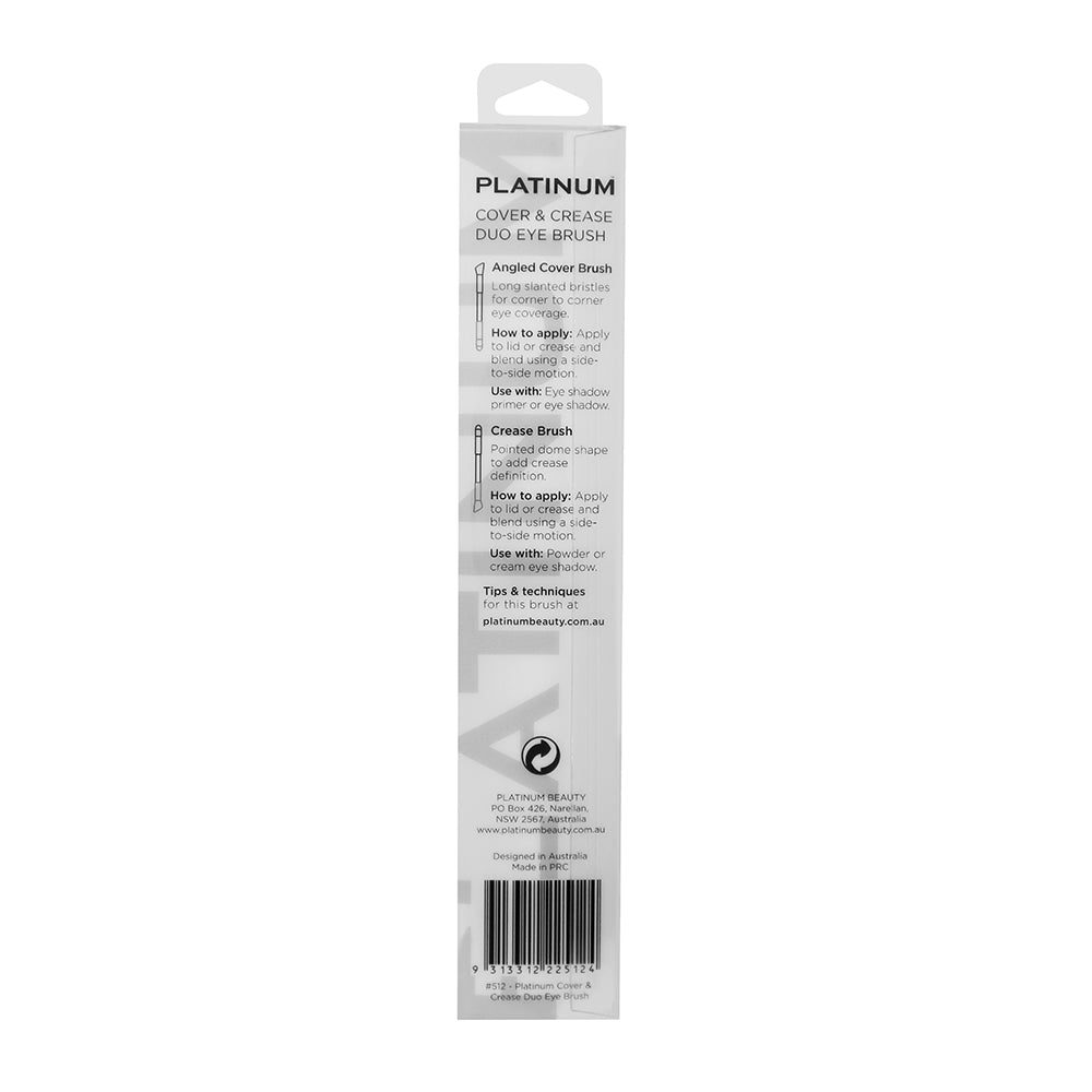 PLATINUM Cover & Crease Duo Eye Brush