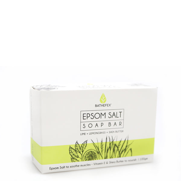 Bathefex Epsom Salt Soap Bar Lime + Lemongrass