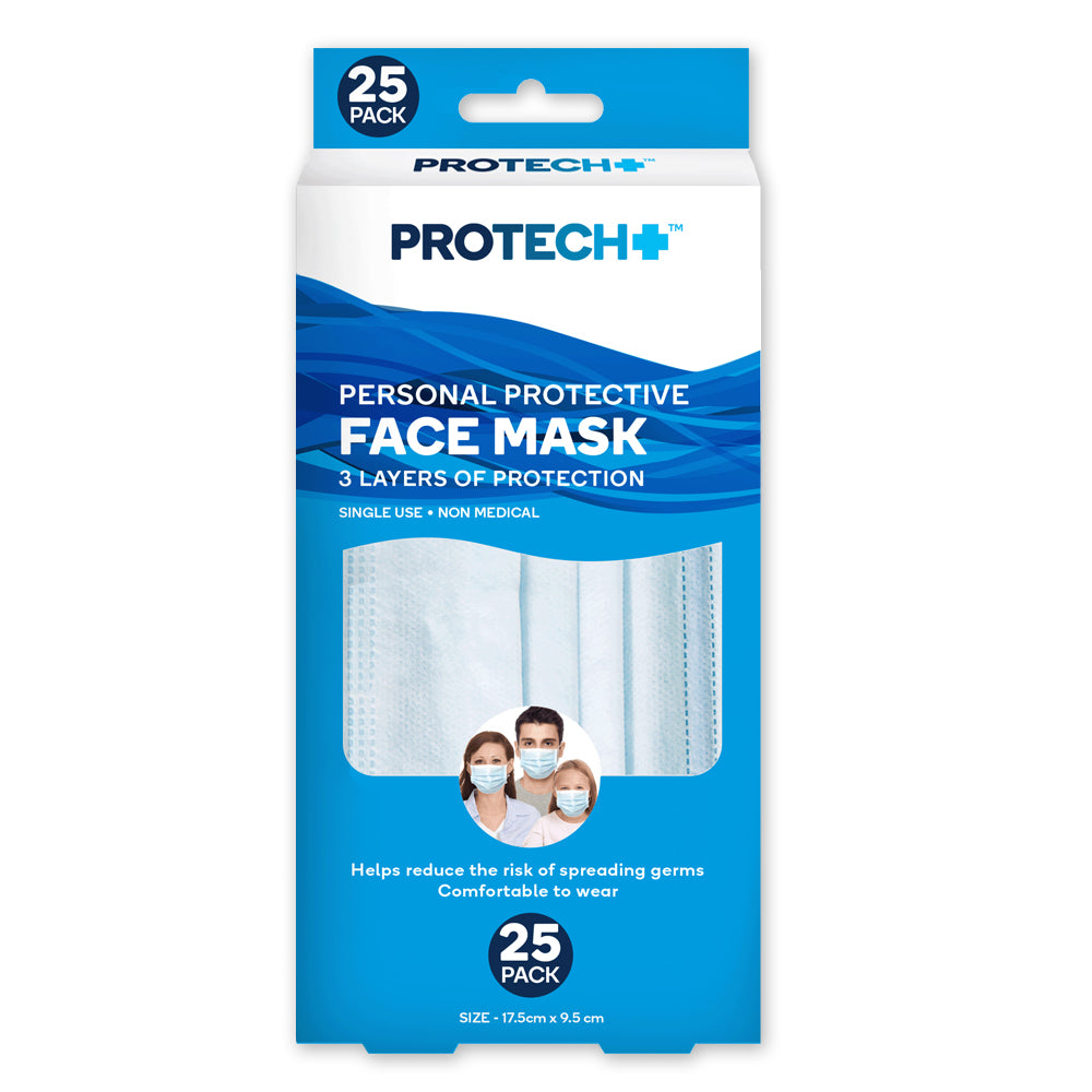 Protech Disposable Face Mask - 25 Pack