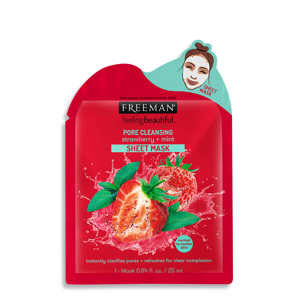 Freeman Pore cleansing strawberry + mint sheet mask