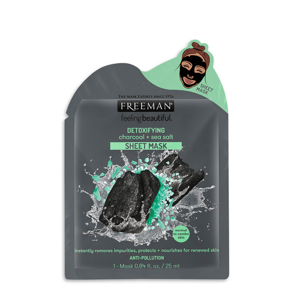 Freeman Detoxifying charcoal + sea salt sheet mask