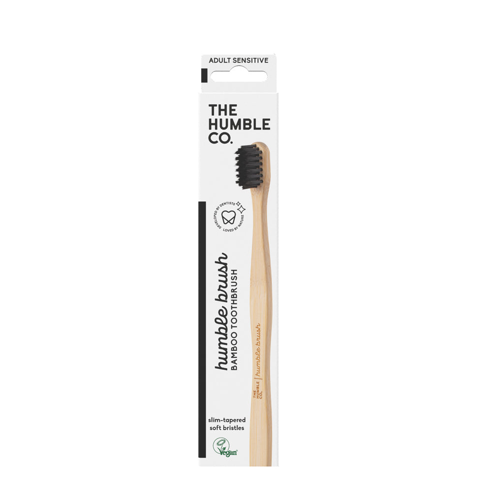 The Humble Co Bamboo Tooth Brush - Adult Black Sensitive 1pc