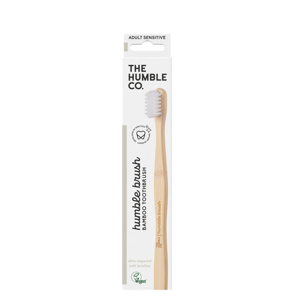 The Humble Co Bamboo Brush - Adult White Sensitive 1pc