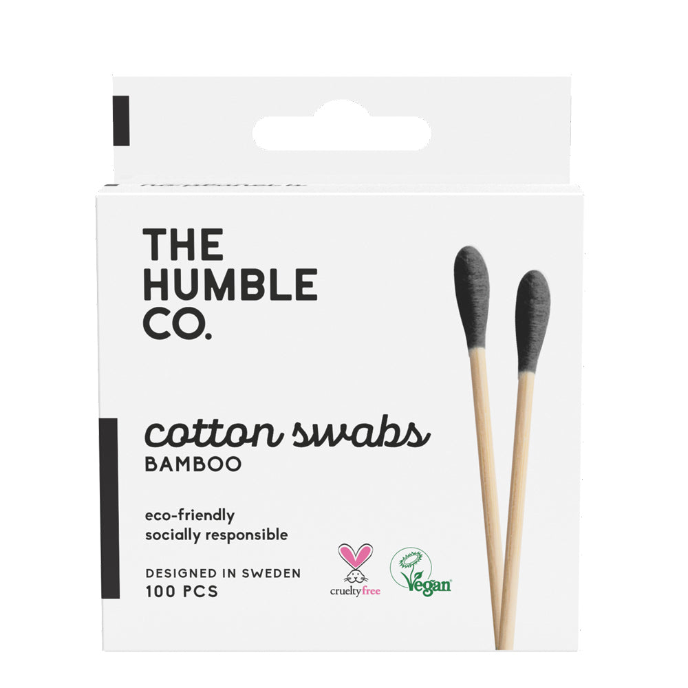 The Humble Co Natural Cotton Swabs - Black 100pc