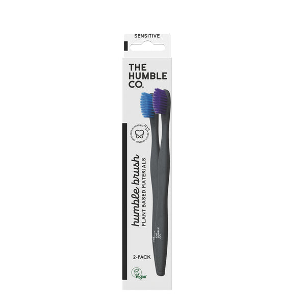 The Humble Co Plant based Tooth Brush - Adult Sensitive Mixed colours 2pk